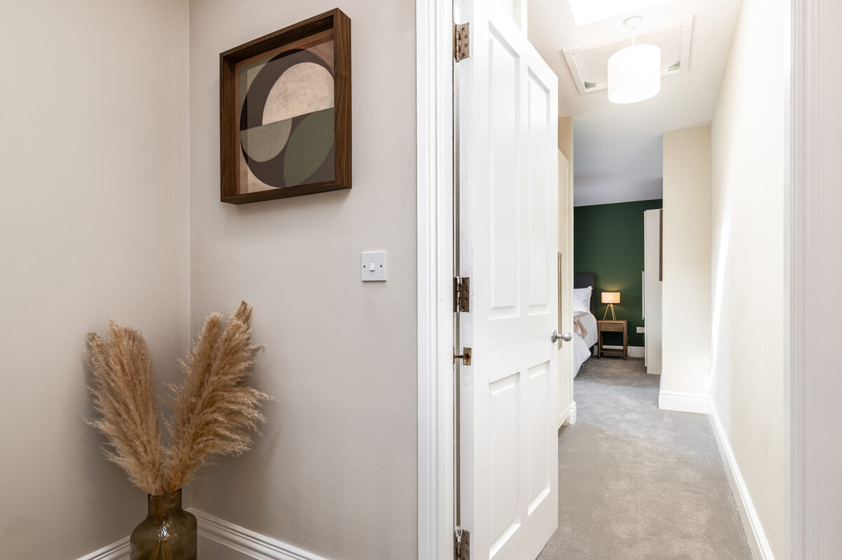 EirStay corporate apartment hallway and entrance Donnybrook Dublin 4